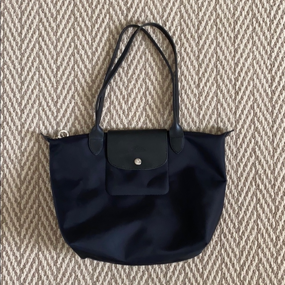 Longchamp Small Black Le Pilage Shoulder Tote